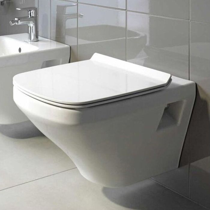 Duravit DuraStyle Rimless Унитаз подвесной без смывного края, 370x540мм, с вертикальным смывом, 4.5л., с покрытием WonderGliss,  Цвет: Белый СПЕЦЦЕНА)