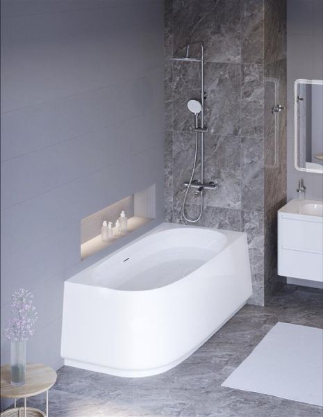 Акриловая ванна угловая левосторонняя CEZARES CZR-LUX-CORNER-165-80-58-L