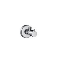 Вентиль, Hansgrohe, S, 1/2" / 3/8", угловой, тип установки-настенный, цвет-хром, материал-латунь, материал рукоятки и розетки-пластик Вентиль, Hansgrohe, S, 1/2" / 3/8", угловой, тип установки-настенный, цвет-хром, материал-латунь, материал рукоятки и розетки-пластик