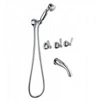 Bongio Oxford Lux Смеситель для ванны, цвет хром/белый фарфор