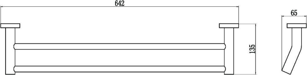 Полотенцедержатель Savol S-608748, хром, артикул S-608748