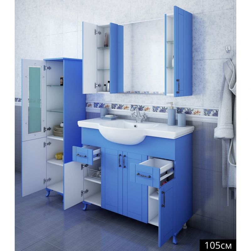 Тумба для раковины Sanflor Глория 105 С000005716 Серая Тумба для раковины Sanflor Глория 105 С000005716 Серая