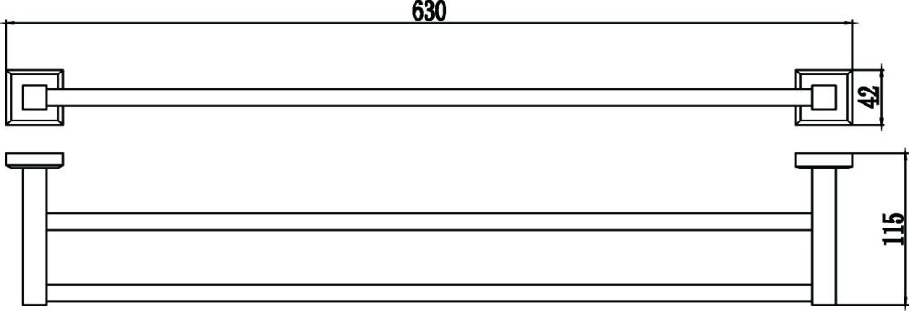 Полотенцедержатель Savol S-609548, хром, артикул S-609548