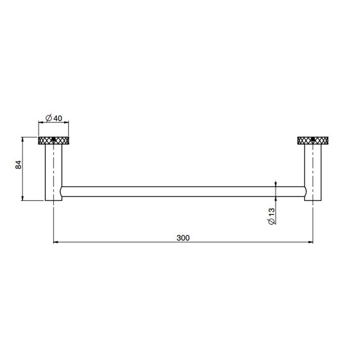 Fima Carlo Frattini Accessori Полотенцедержатель 30см., подвесной, цвет: чёрный матовый