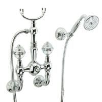 CRISTALIA Смеситель для душа внешний, вых. М1/2", в компл: шланг+ручная лейка+ручки CRYSTAL (NEW), хром
