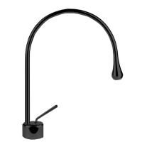 Gessi Goccia Смеситель для раковины на 1 отверстие, излив 244мм R=125, с фиксированным носиком,  цвет: черный