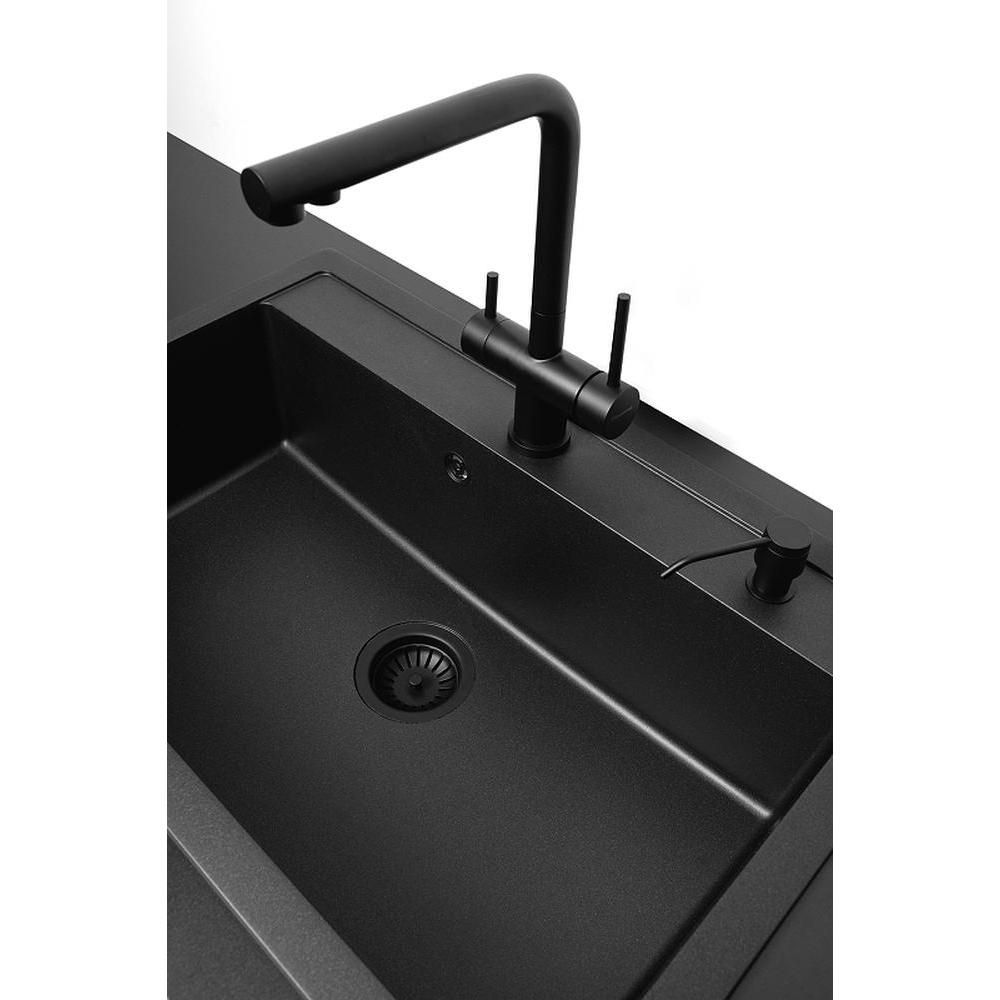 Смеситель для кухни с подключением фильтра Florentina АРЕС 333.19H.2123.501, нуар