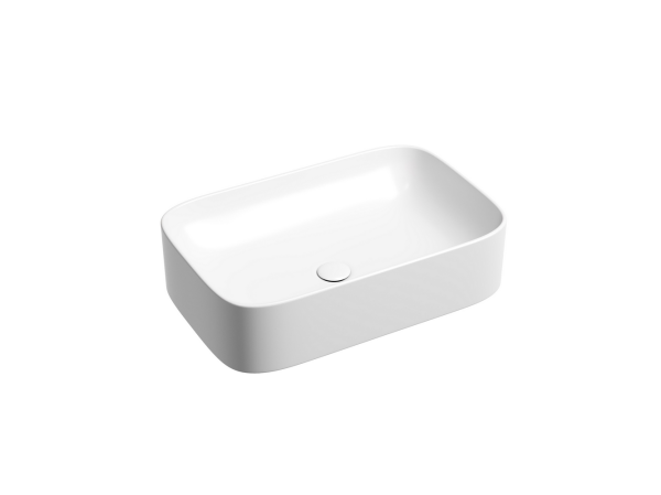 Умывальник чаша накладная прямоугольная (цвет Белый Матовый) Элемент (Element) 605x380x150мм