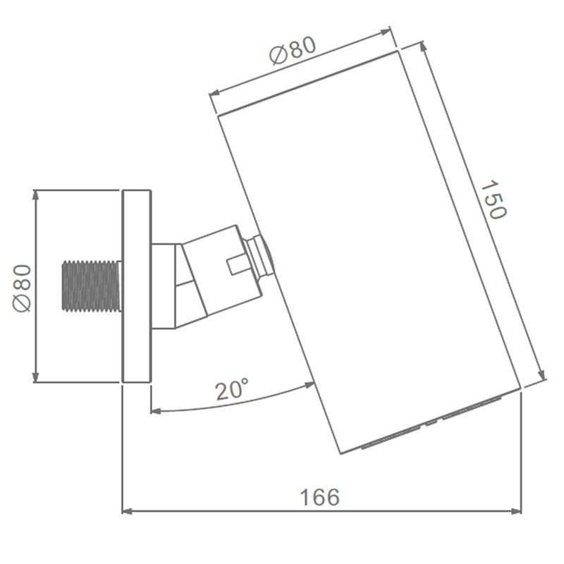 Верхний душ Raglo R452.07, хром