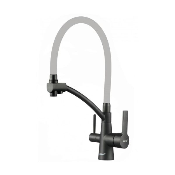 Смеситель для кухни с подключением к фильтру Savol S-L1805H-04, черный