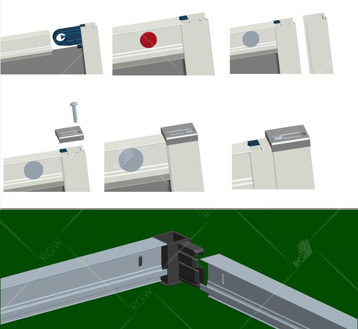 Душевой уголок RGW CL-48B (CL-14B + Z-050-1B) (1000x800, Прозрачное)