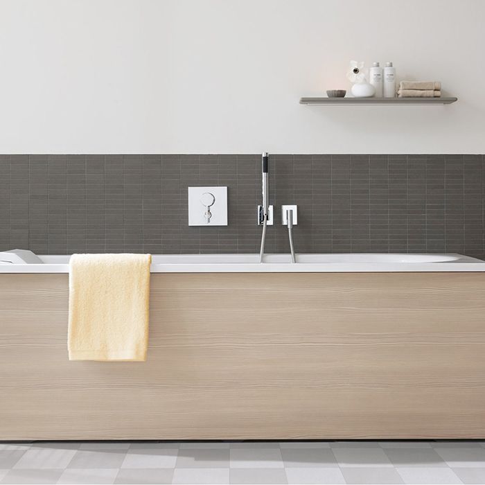 Duravit Комплект слив-перелива для ванны квадратно-овальный, цвет хром