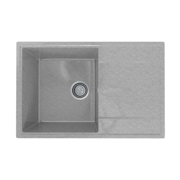 Кухонная мойка Practik PR-M-735-003 (без сифона), светло-серый