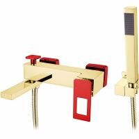 Смеситель для ванны Q GoldRed_Комплект