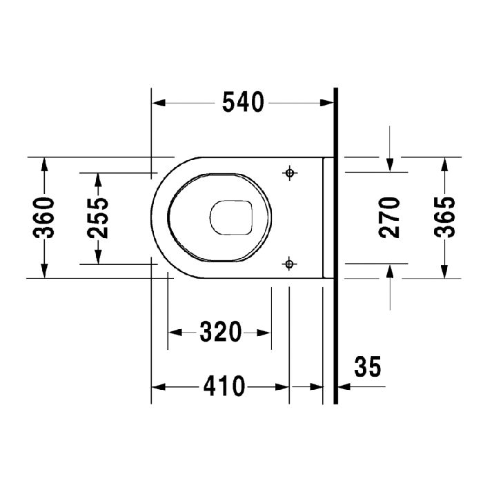 Duravit Starck 3 Комплект: унитаз подвесной  360х540 мм 220009 + сиденье с микролифтом: 006389 цвет: белый