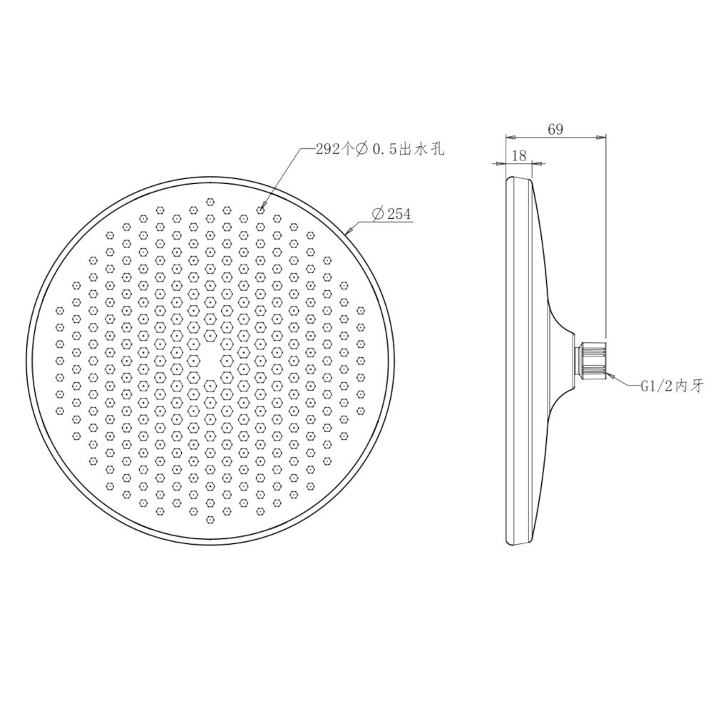 Верхний душ Savol SK-DP06, черный, артикул SK-DP06