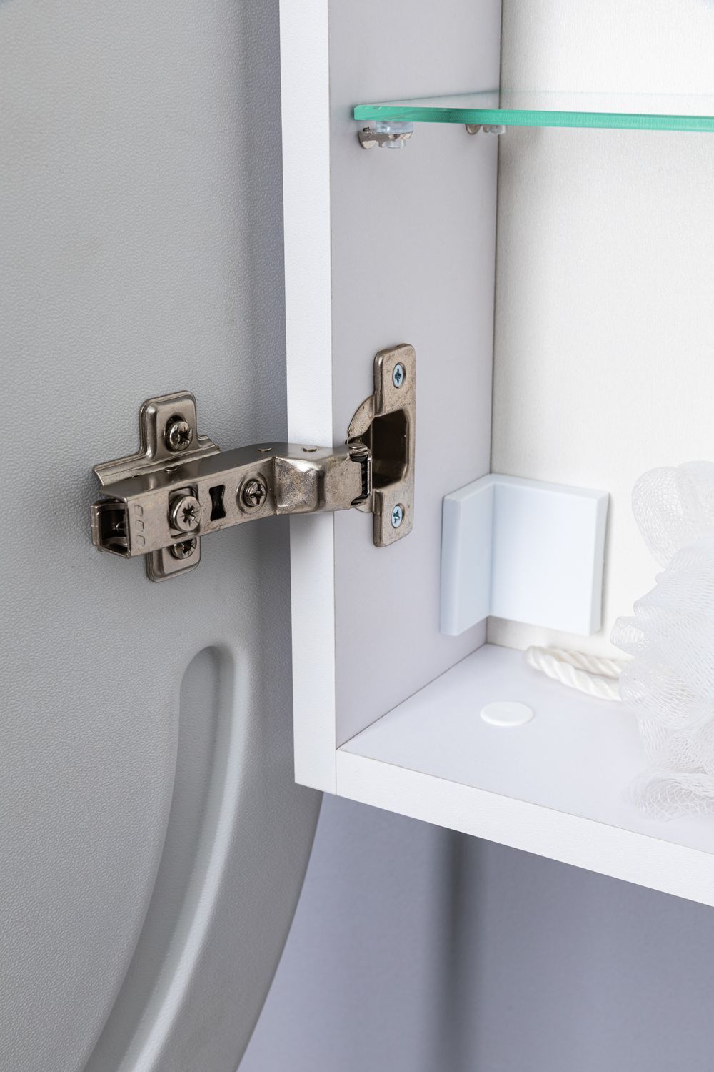 Зеркальный шкаф Aquanet Монте 50 белый, с LED подсветкой