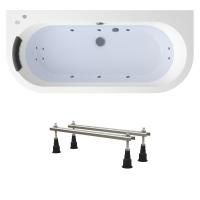 Гидромассажный комплект 4 в 1 Lavinia Boho Art 36258H00, акриловая ванна 170x75 см, ножки с монтажным набором, подголовник, гидромассаж
