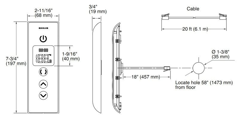 527D-1CP электронный интерфейс DTV PROMPT (хром), шт