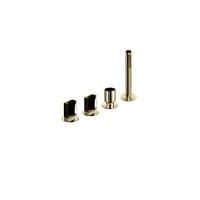 Fantini Venezia In Смеситель на борт ванны, на 2 источника, 4 отв., с ручн душем, без излива, цвет: Matt British Gold PVD