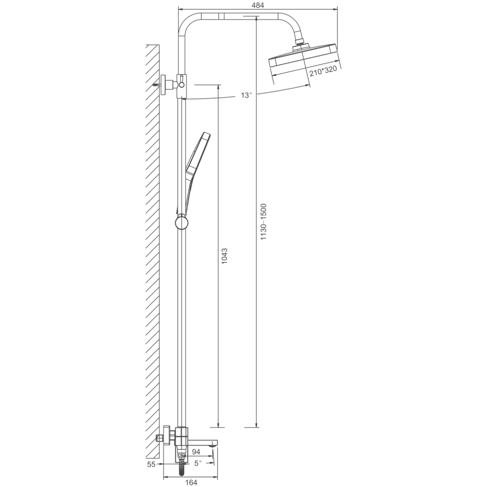 Душевая система BELZ B24658, хром, артикул B24658