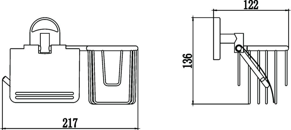 Держатель для туалетной бумаги и освежителя Savol S-L07051, хром, артикул S-L07051