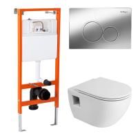 Комплект инсталляции BELBAGNO BB097 с унитазом ECO и клавишей смыва Комплект инсталляции BELBAGNO BB097 с унитазом ECO и клавишей смыва