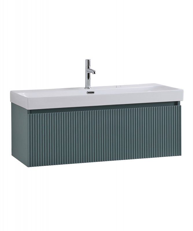 UNO База под раковину подвесная с фрезерованными ручками по всей длине фасада с одним выкатн. ящ., Голубой Матовый, 1000х455x350, UNO-1000-1C-SO-AO, артикул UNO-1000-1C-SO-AO