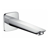 Излив на ванну, Hansgrohe, Logis, тип установки-настенный, вынос излива, мм-195, стандарт подводки-3/4", с шумопоглатителем, тип струи-обычная струя, цвет-хром Излив на ванну, Hansgrohe, Logis, тип установки-настенный, вынос излива, мм-195, стандарт подводки-3/4", с шумопоглатителем, тип струи-обычная струя, цвет-хром