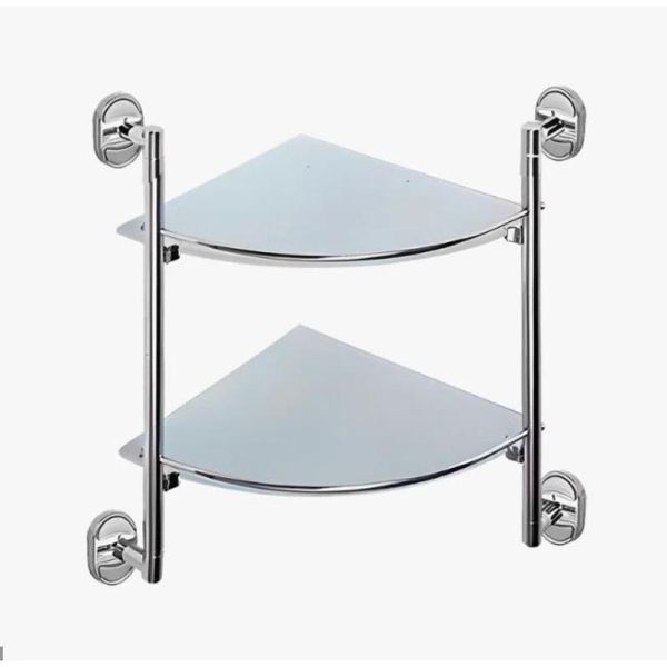 Полка стеклянная угловая D-Lin D262700, хром