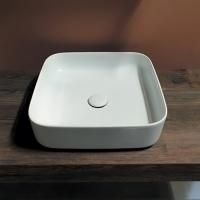 Kerasan Tribeca Раковина накладная 43х43 см, без отв. под смеситель, цвет: белый Kerasan Tribeca Раковина накладная 43х43 см, без отв. под смеситель, цвет: белый