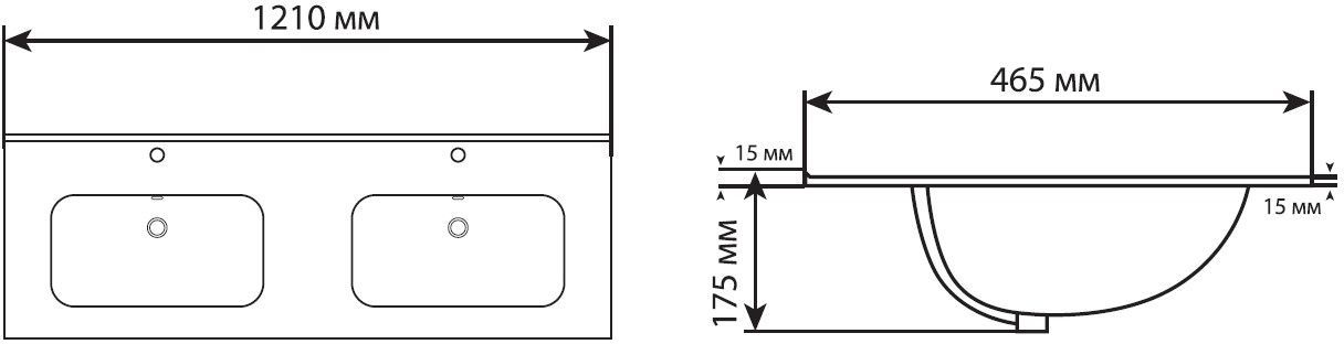 Раковина Aquanet Flat 120 белая матовая Раковина Aquanet Flat 120 белая матовая