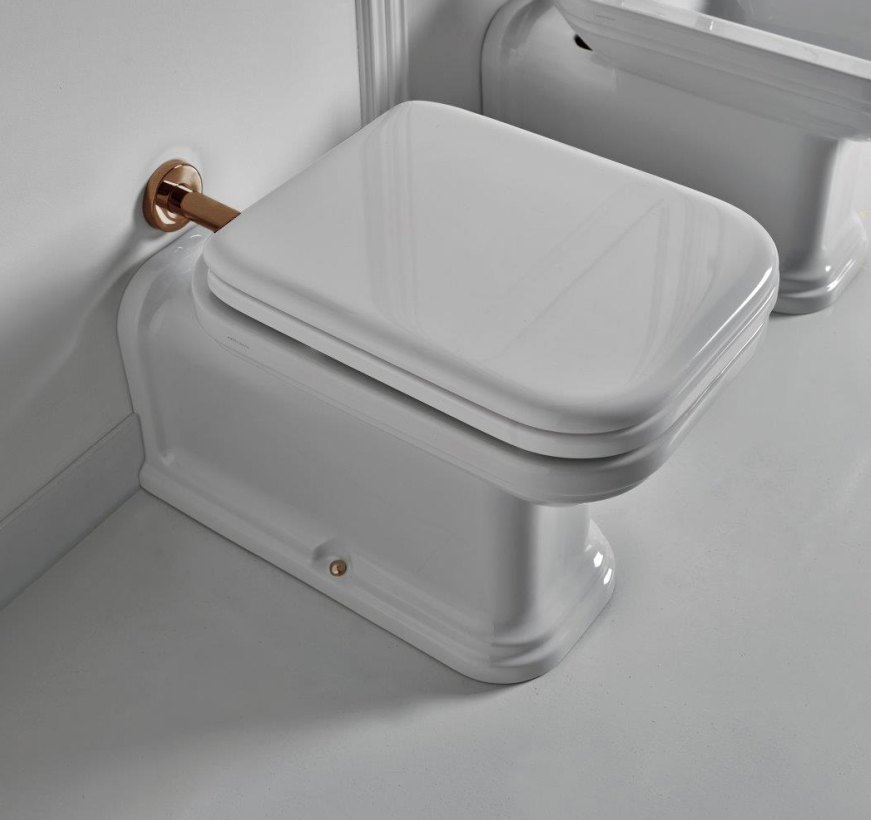 Kerasan Waldorf Унитаз напольный пристенный удлинен ''Prolungato'' 65х37см, цвет белый (можно комбинировать с высок\средним бачком)