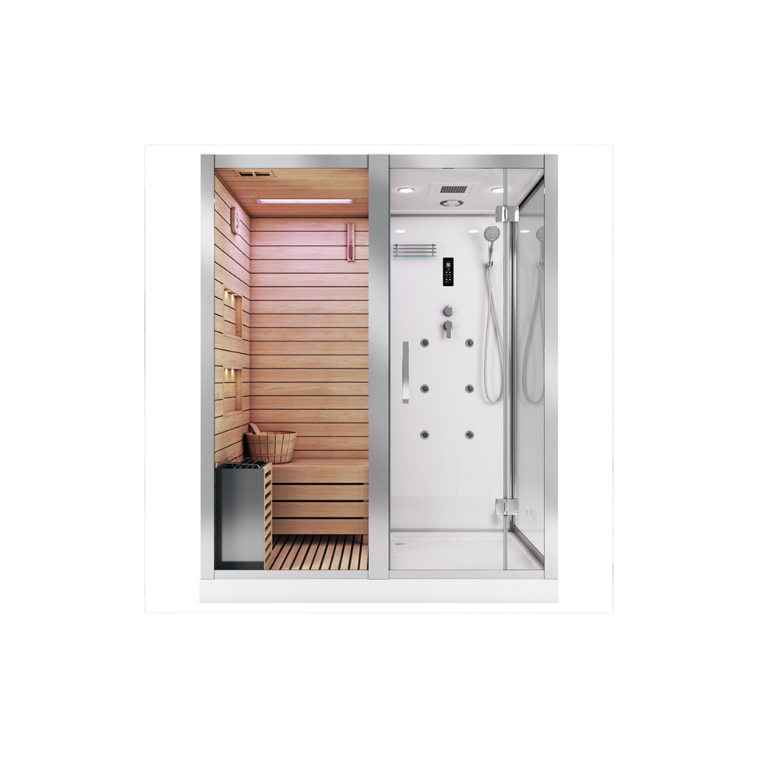 Сауна ALBANO-L White комбинированная 2в1 Cerutti SPA 1800x1100x2230 мм Сауна ALBANO-L White комбинированная 2в1 Cerutti SPA 1800x1100x2230 мм