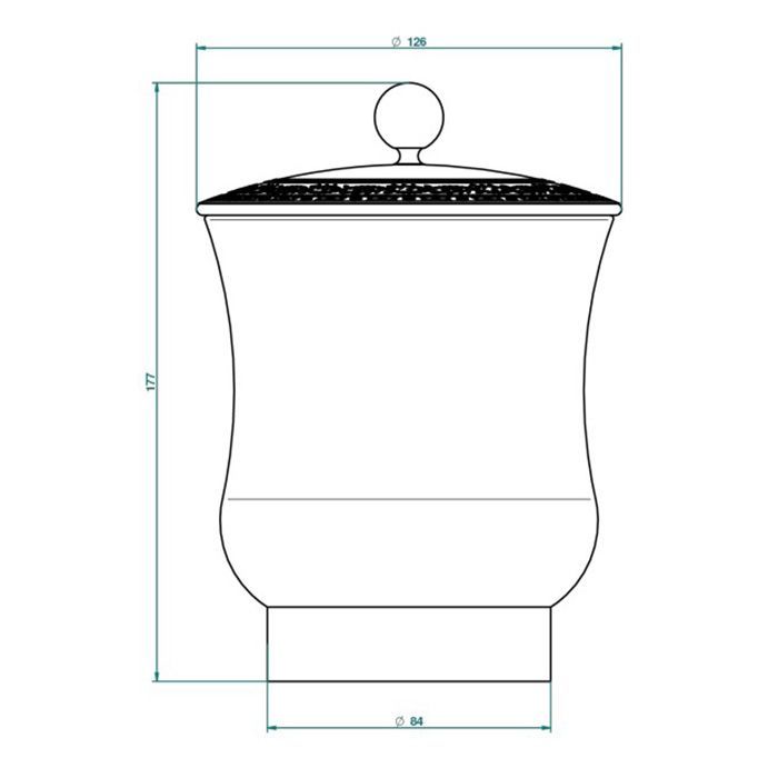 THG MARQUISE BLANC DECOR PLATINE Китайская лакированная коробка с белой керамической крышкой Ø126 мм., middle size, декор платина, цвет серебро THG MARQUISE BLANC DECOR PLATINE Китайская лакированная коробка с белой керамической крышкой Ø126 мм., middle size, декор платина, цвет серебро