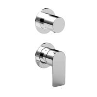 Смеситель для душа, Fantini, Myo, монтаж-вертикальный встраиваемый (настенный), в комплекте-ручки, переключатель на 3 потока с поворотной кнопкой, впуски 1/2'', цвет-хром