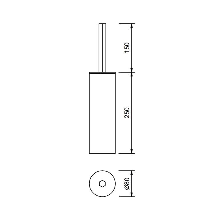 Fantini Venezia Ершик напольный, цвет: хром