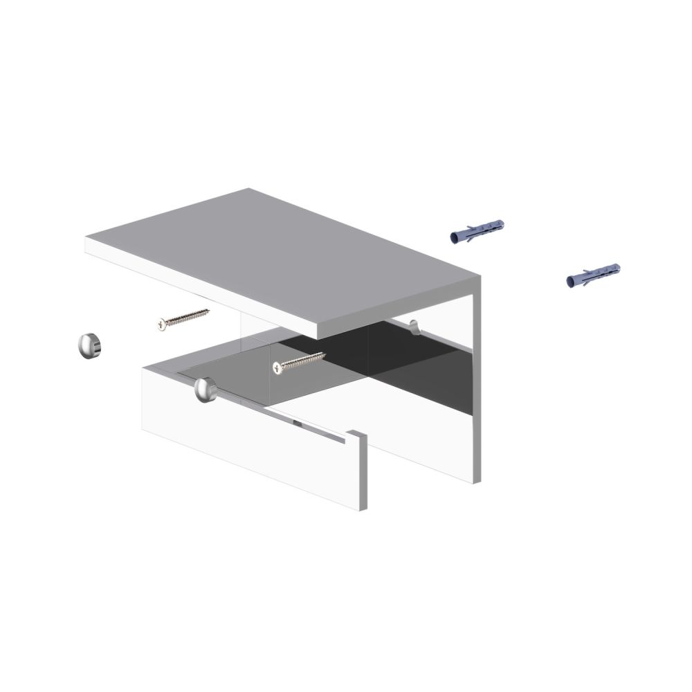 Бумагодержатель с полкой для телефона Timo Petruma никель (15243/13), артикул 15243/13