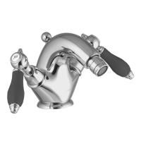 Fima Carlo Frattini Herend Смеситель для биде, на 1 отв., черные ручки, цвет: хром Fima Carlo Frattini Herend Смеситель для биде, на 1 отв., черные ручки, цвет: хром