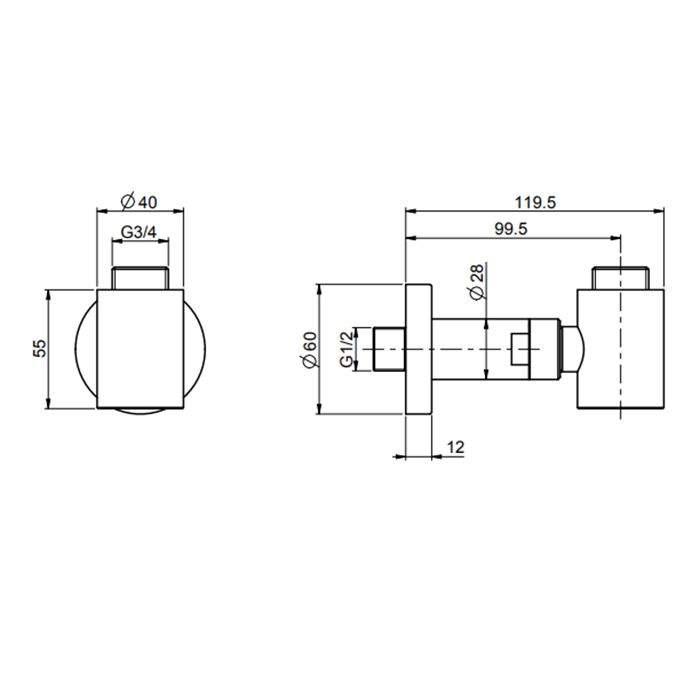 Fima Carlo Frattini Colonne doccia Подвод воды, настенный, цвет: золото Fima Carlo Frattini Colonne doccia Подвод воды, настенный, цвет: золото