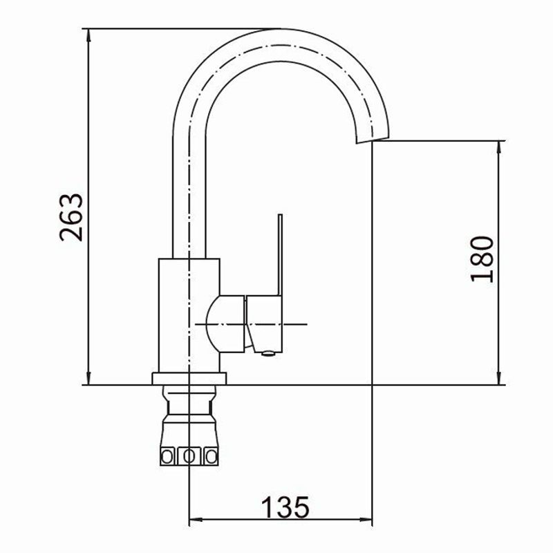 Смеситель для кухни FASHUN A54001-1, сатин