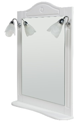 DEVON 80 Белый, матовый Зеркало с полкой, артикул DEM75080W