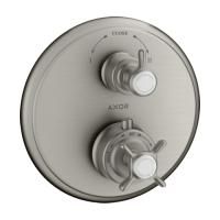 AXOR MONTREUX Смеситель для душа встраиваемый, термостатический, с запорным/переключающим вентилем, внешняя часть, цвет сталь AXOR MONTREUX Смеситель для душа встраиваемый, термостатический, с запорным/переключающим вентилем, внешняя часть, цвет сталь