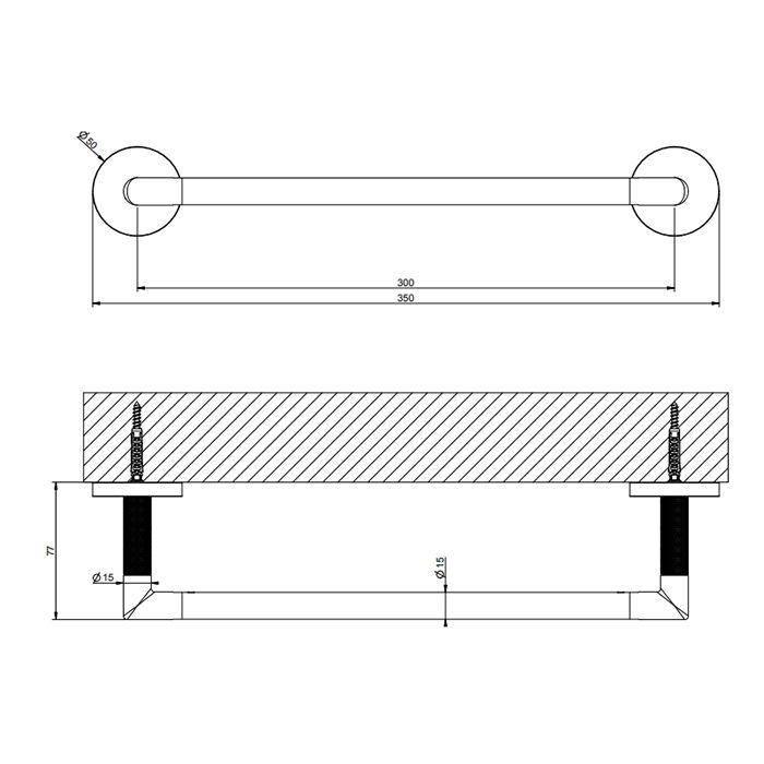 Gessi Anello Полотенцедержатель 30 см, цвет: хром
