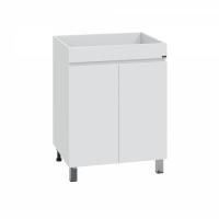 Тумба под раковину над стиральной машиной напольная "Марс 68" двери, напольная (ум. Юпитер 1300*500 литой мрамор)