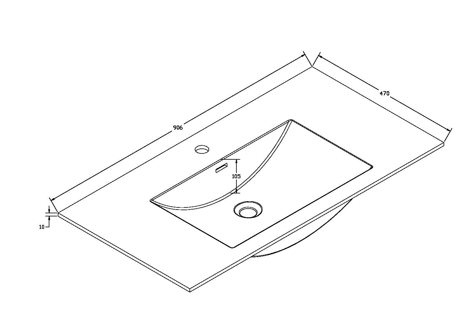 Раковина VCB-14900W из искусственного камня, цвет белый