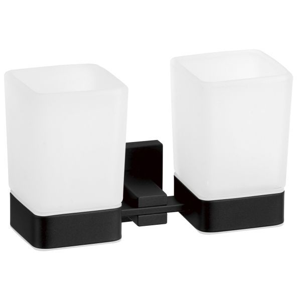 Стакан для ванной комнаты двойной Savol S-06568H, черный