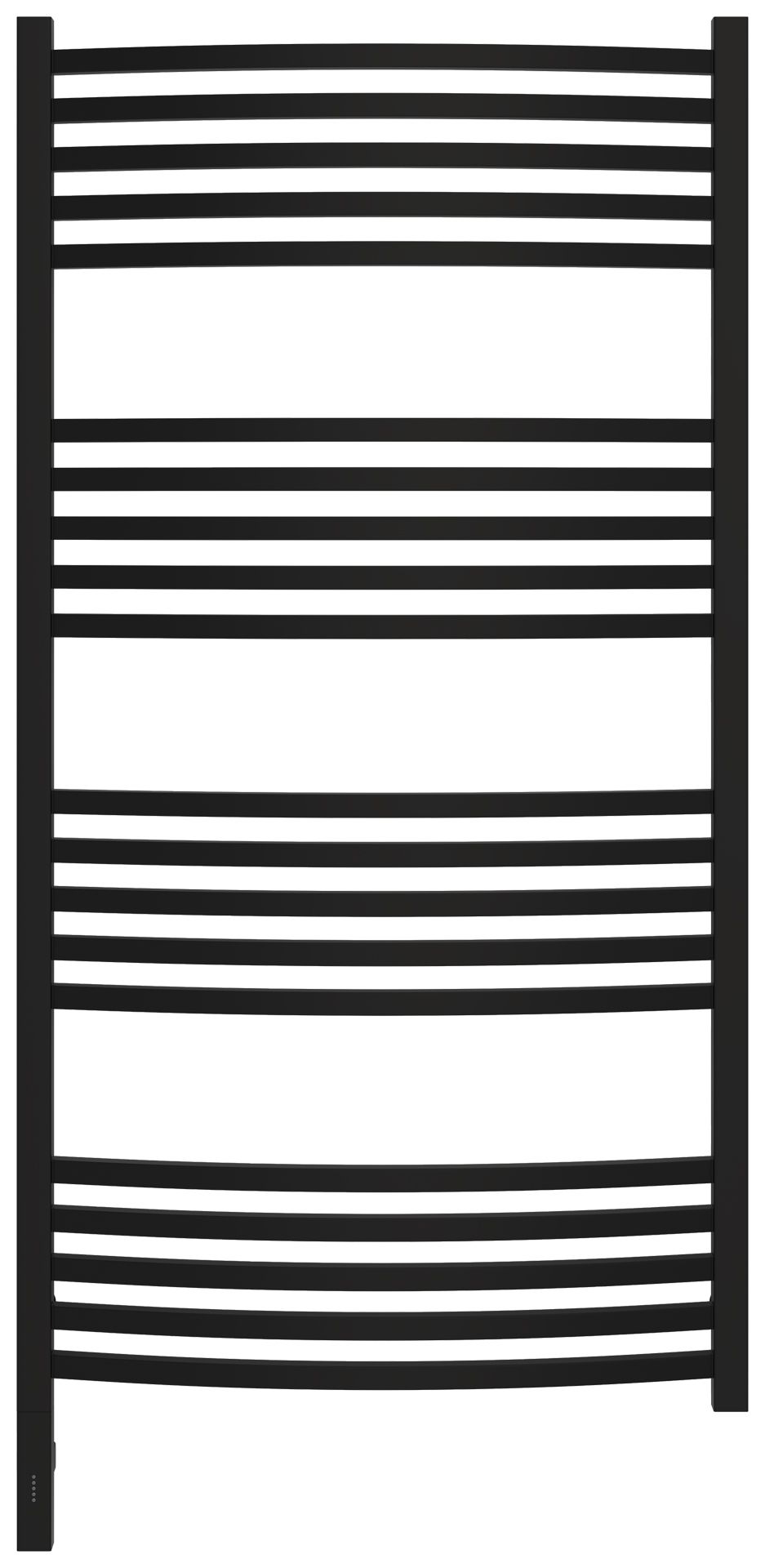 Полотенцесушитель, Сунержа, Аркус 3.0, электрический, ширина, мм-630, глубина, мм-115, высота, мм-1320, межосевое расстояние-600, подключение-нижнее слева, электрокомплект-МЭМ, мощность, Вт-300, материал-нержавеющая сталь, цвет-черный матовый