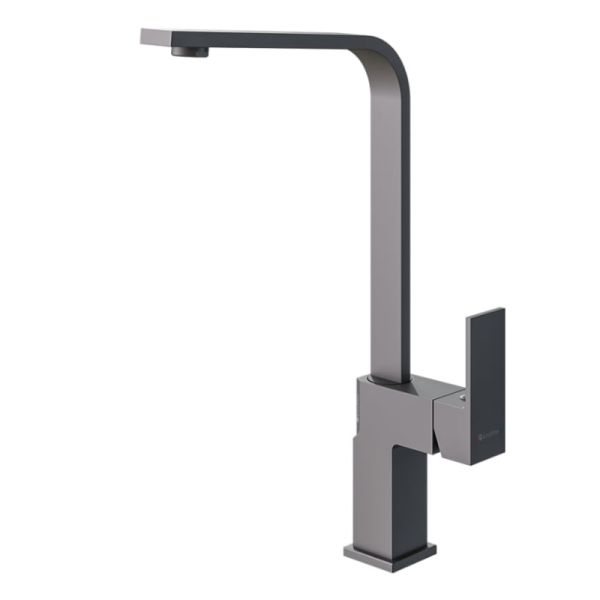 Смеситель для кухни Knotlor KN-21/GM, вороненая сталь