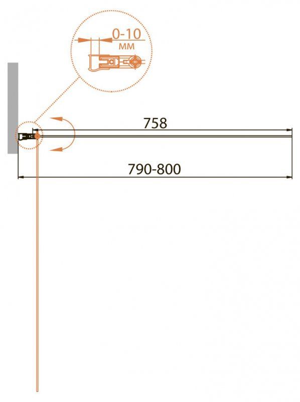 Шторка на ванну CEZARES RELAX-V-1